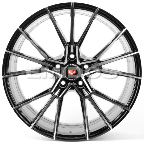 ЛИТЫЕ ДИСКИ 81495 VOSSEN BY04-FG595 19 J8.5 ET35 5X114.3 73.1 ЧЁРНЫЙ ГЛЯНЦЕВЫЙ + ПОЛИРОВАННЫЕ СПИЦЫ