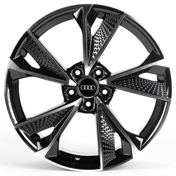 ЛИТЫЕ ДИСКИ 81983 5072X-CT507 19 J8 ET33 5X112 66.6 ЧЕРНЫЙ ГЛЯНЕЦ + ПОЛИРОВАНЫЕ СПИЦЫ