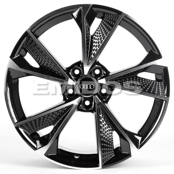 ЛИТЫЕ ДИСКИ 81983 5072X-CT507 19 J8 ET33 5X112 66.6 ЧЕРНЫЙ ГЛЯНЕЦ + ПОЛИРОВАНЫЕ СПИЦЫ