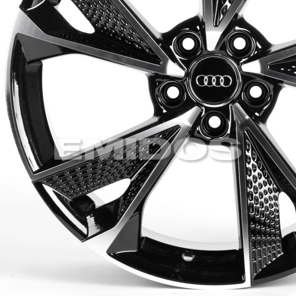 ЛИТЫЕ ДИСКИ 81983 5072X-CT507 19 J8 ET33 5X112 66.6 ЧЕРНЫЙ ГЛЯНЕЦ + ПОЛИРОВАНЫЕ СПИЦЫ