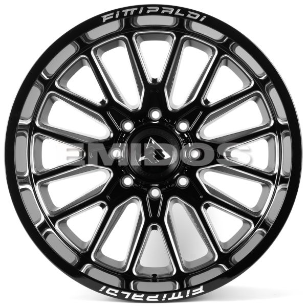 ЛИТЫЕ ДИСКИ 81617 FITTIPALDI FA18BM 22 J12 ET-44 8X170 125,2 ЧЁРНЫЙ ГЛЯНЦЕВЫЙ + ПОЛИРОВАННЫЕ СПИЦЫ