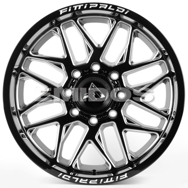 ЛИТЫЕ ДИСКИ 81619 FITTIPALDI FA19BM 20 J10 ET-19 8X170 125,2 ЧЁРНЫЙ ГЛЯНЦЕВЫЙ + ПОЛИРОВАННЫЕ СПИЦЫ