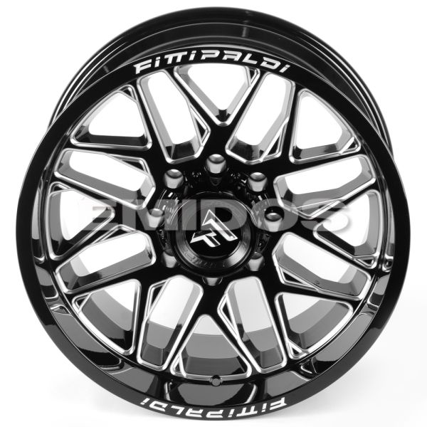 ЛИТЫЕ ДИСКИ 81619 FITTIPALDI FA19BM 20 J10 ET-19 8X170 125,2 ЧЁРНЫЙ ГЛЯНЦЕВЫЙ + ПОЛИРОВАННЫЕ СПИЦЫ