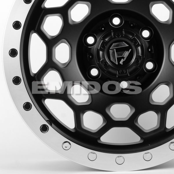 ЛИТЫЕ ДИСКИ 81624 FUEL FC240-7-CT480 17 J8.5 ET0 6X135 87.1 ЧЁРНЫЙ МАТОВЫЙ + ПОЛИРОВАННЫЙ ОБОД + ХРО