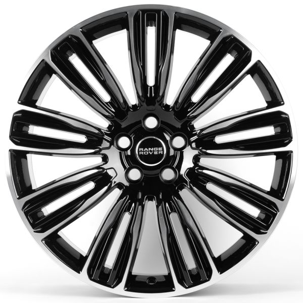ЛИТЫЕ ДИСКИ 81666 LAND ROVER FC716-CT555 22 J9.5 ET45 5X120 72.6 ЧЁРНЫЙ ГЛЯНЦЕВЫЙ + ПОЛИРОВАННЫЕ СПИ