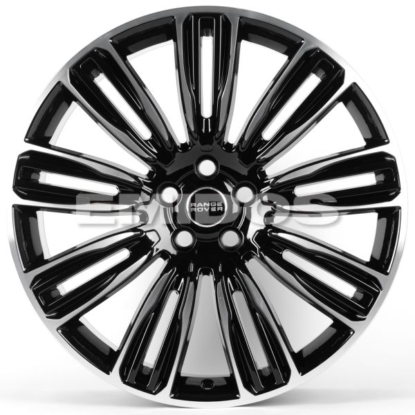 ЛИТЫЕ ДИСКИ 81666 LAND ROVER FC716-CT555 22 J9.5 ET45 5X120 72.6 ЧЁРНЫЙ ГЛЯНЦЕВЫЙ + ПОЛИРОВАННЫЕ СПИ