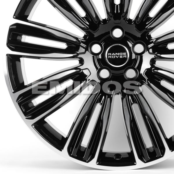 ЛИТЫЕ ДИСКИ 81666 LAND ROVER FC716-CT555 22 J9.5 ET45 5X120 72.6 ЧЁРНЫЙ ГЛЯНЦЕВЫЙ + ПОЛИРОВАННЫЕ СПИ