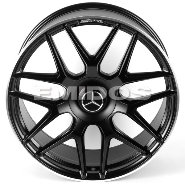 ЛИТЫЕ ДИСКИ 81685 MERCEDES-BENZ FC933-CT556 22 J10 ET35 5X130 84.1 ЧЁРНЫЙ МАТОВЫЙ + ПОЛИРОВАННЫЙ ОБО