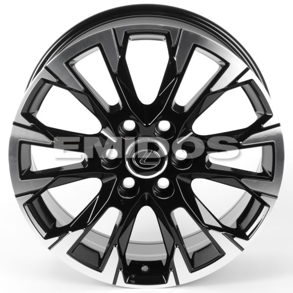 ЛИТЫЕ ДИСКИ 81747 LEXUS FC3159-SM199 20 J8 ET55 6X139.7 95.1 ЧЁРНЫЙ + ПОЛИРОВАННЫЕ СПИЦЫ