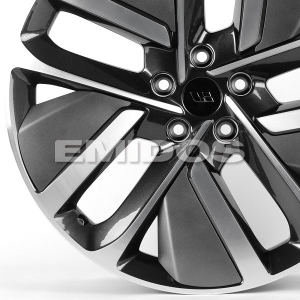 ЛИТЫЕ ДИСКИ 81749 LI FC3164-FG626 21 J9 ET45.5 5X120 62.5 ГРАФИТ + ПОЛИРОВАННЫЕ СПИЦЫ