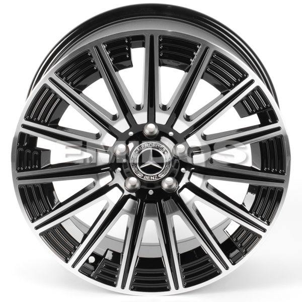 ЛИТЫЕ ДИСКИ 81752 MERCEDES-BENZ FC3176-DS329 18 J8 ET36 5X112 66.56 ЧЁРНЫЙ + ПОЛИРОВАННЫЕ СПИЦЫ