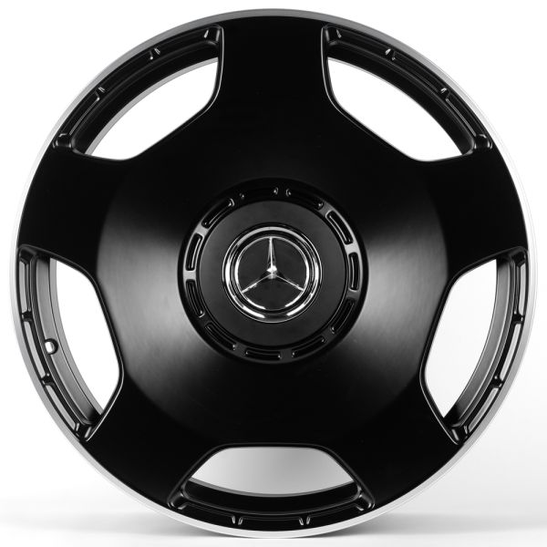 ЛИТЫЕ ДИСКИ 81803 MERCEDES-BENZ FC3305-SF132 22 J9.5 ET22 5X130 84.1 ЧЁРНЫЙ МАТОВЫЙ + ПОЛИРОВАННЫЙ О
