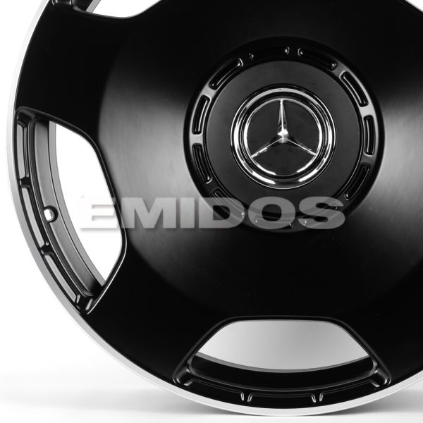 ЛИТЫЕ ДИСКИ 81803 MERCEDES-BENZ FC3305-SF132 22 J9.5 ET22 5X130 84.1 ЧЁРНЫЙ МАТОВЫЙ + ПОЛИРОВАННЫЙ О