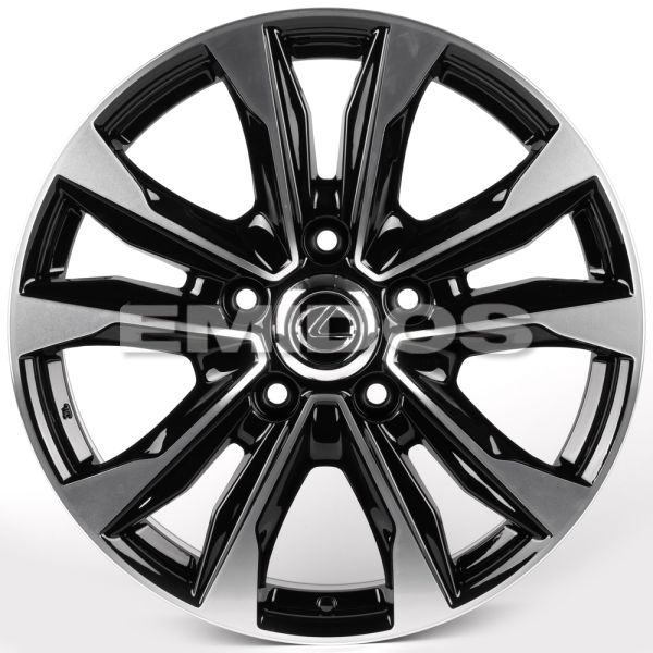 ЛИТЫЕ ДИСКИ 81827 LEXUS IV-869-SF100 20 J8.5 ET45 5X150 110.1 ЧЁРНЫЙ ГЛЯНЦЕВЫЙ + ПОЛИРОВАННЫЕ СПИЦЫ