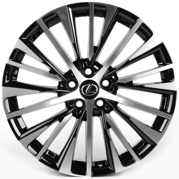 ЛИТЫЕ ДИСКИ 81837 IVF-952-SM184 19 J8 ET35 5X114.3 60.1 ЧЁРНЫЙ ГЛЯНЦЕВЫЙ + ПОЛИРОВАННЫЕ СПИЦЫ