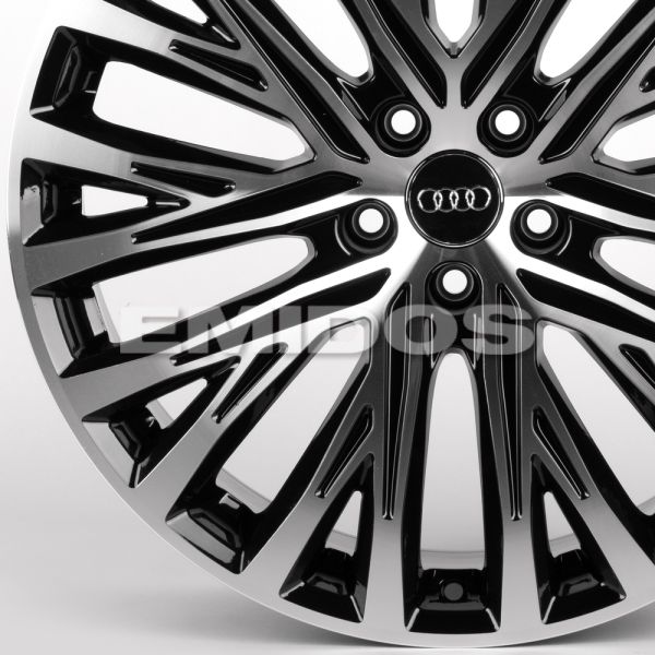 ЛИТЫЕ ДИСКИ 81844 AUDI IVF-3051-FG611 20 J9 ET30 5X112 66.45 ЧЁРНЫЙ ГЛЯНЦЕВЫЙ + ПОЛИРОВАННЫЕ СПИЦЫ