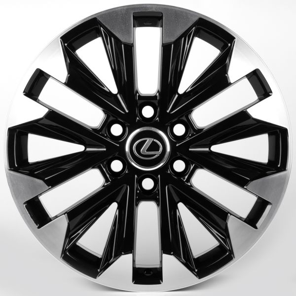 ЛИТЫЕ ДИСКИ 81864 LEXUS IVF-3123-SF099 20 J8 ET55 6X139.7 95.1 ЧЁРНЫЙ ГЛЯНЦЕВЫЙ + ПОЛИРОВАННЫЕ СПИЦЫ