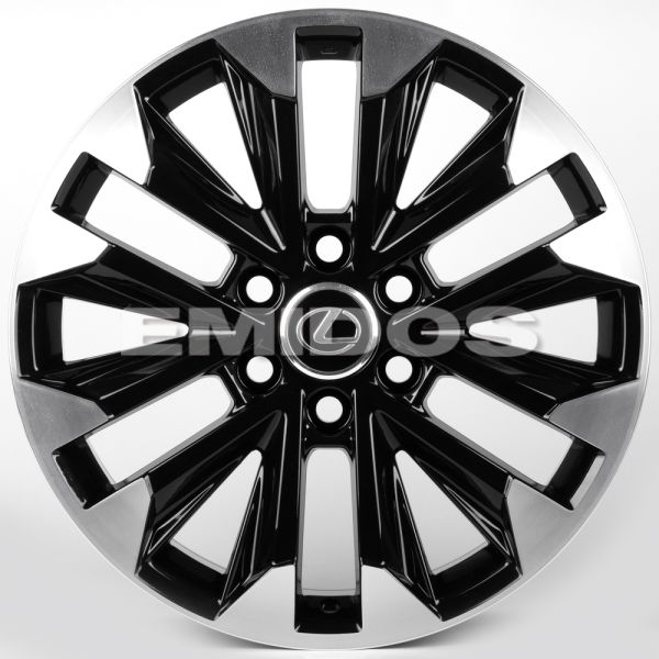 ЛИТЫЕ ДИСКИ 81864 LEXUS IVF-3123-SF099 20 J8 ET55 6X139.7 95.1 ЧЁРНЫЙ ГЛЯНЦЕВЫЙ + ПОЛИРОВАННЫЕ СПИЦЫ