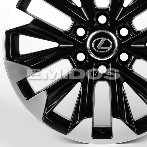 ЛИТЫЕ ДИСКИ 81864 LEXUS IVF-3123-SF099 20 J8 ET55 6X139.7 95.1 ЧЁРНЫЙ ГЛЯНЦЕВЫЙ + ПОЛИРОВАННЫЕ СПИЦЫ