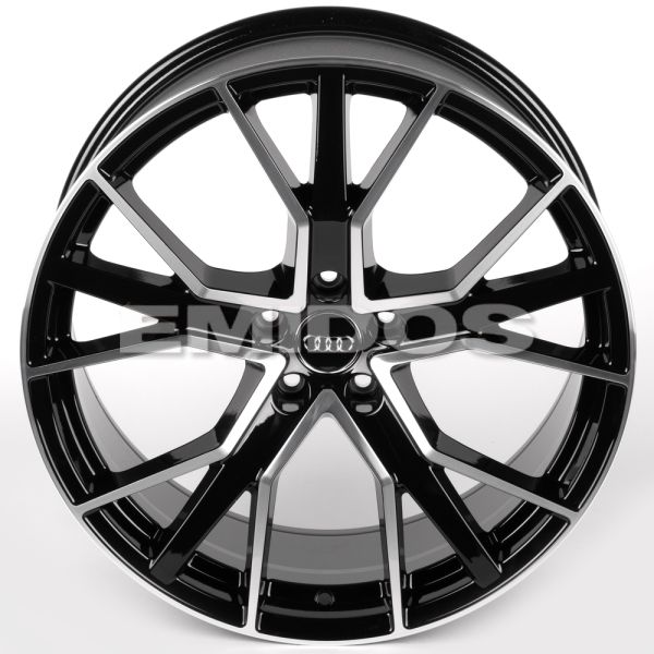 ЛИТЫЕ ДИСКИ 81989 1072X-DS361 20 J9 ET33 5X112 66.45 ЧЁРНЫЙ + ПОЛИРОВАННЫЕ СПИЦЫ