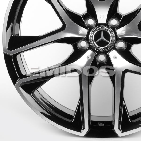 ЛИТЫЕ ДИСКИ 81866 MERCEDES-BENZ IVF-3142-CT525 20 J9.5 ET45 5X112 66.5 ЧЁРНЫЙ ГЛЯНЦЕВЫЙ + ПОЛИРОВАНН