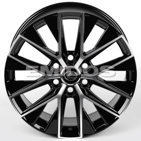 ЛИТЫЕ ДИСКИ 81887 LEXUS IVF-3219-SM199 20 J8 ET55 6X139.7 95.1 ЧЁРНЫЙ ГЛЯНЦЕВЫЙ + ПОЛИРОВАННЫЕ СПИЦЫ