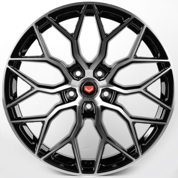 ЛИТЫЕ ДИСКИ 81911 VOSSEN IV-1155-DS345 19 J8.5 ET35 5X112 66.6 ЧЁРНЫЙ ГЛЯНЦЕВЫЙ + ПОЛИРОВАННЫЕ СПИЦЫ