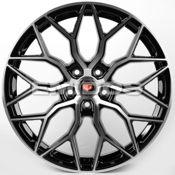ЛИТЫЕ ДИСКИ 81911 VOSSEN IV-1155-DS345 19 J8.5 ET35 5X112 66.6 ЧЁРНЫЙ ГЛЯНЦЕВЫЙ + ПОЛИРОВАННЫЕ СПИЦЫ