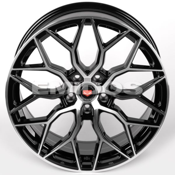 ЛИТЫЕ ДИСКИ 81911 VOSSEN IV-1155-DS345 19 J8.5 ET35 5X112 66.6 ЧЁРНЫЙ ГЛЯНЦЕВЫЙ + ПОЛИРОВАННЫЕ СПИЦЫ
