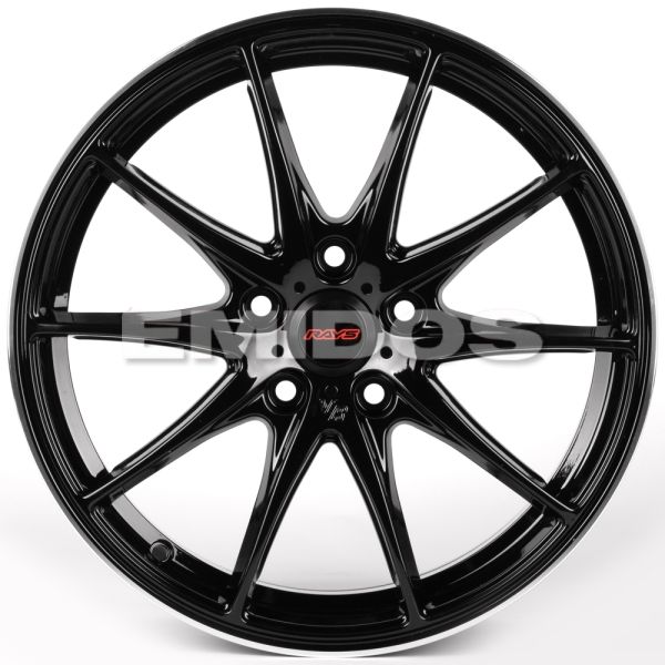 ЛИТЫЕ ДИСКИ 81956 RAYS G25-DS314 17 J7 ET40 5X112 66.45 ЧЁРНЫЙ ГЛЯНЦЕВЫЙ + ПОЛИРОВАННЫЙ ОБОД