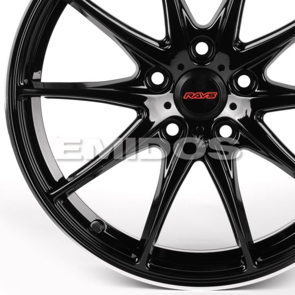 ЛИТЫЕ ДИСКИ 81956 RAYS G25-DS314 17 J7 ET40 5X112 66.45 ЧЁРНЫЙ ГЛЯНЦЕВЫЙ + ПОЛИРОВАННЫЙ ОБОД