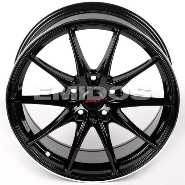 ЛИТЫЕ ДИСКИ 81956 RAYS G25-DS314 17 J7 ET40 5X112 66.45 ЧЁРНЫЙ ГЛЯНЦЕВЫЙ + ПОЛИРОВАННЫЙ ОБОД