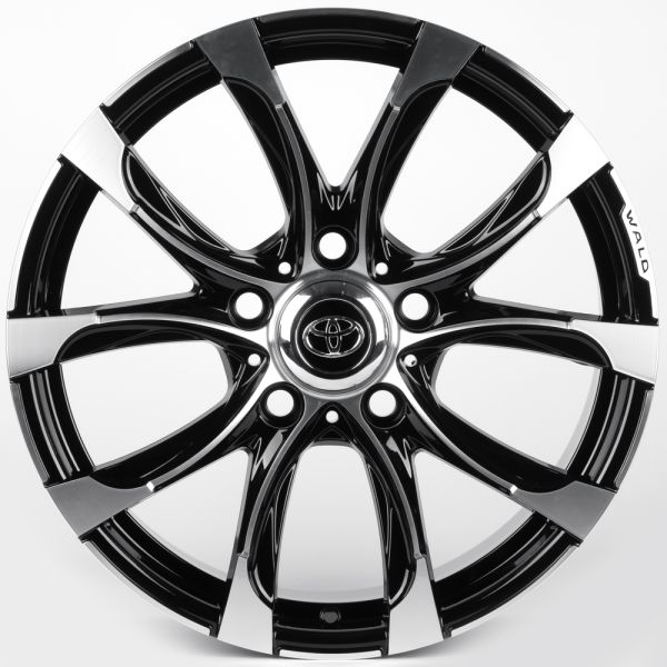 ЛИТЫЕ ДИСКИ 82033 TOYOTA IVF-3249-CT523 20 J8.5 ET50 5X150 110.1 ЧЁРНЫЙ + ПОЛИРОВАННЫЕ СПИЦЫ