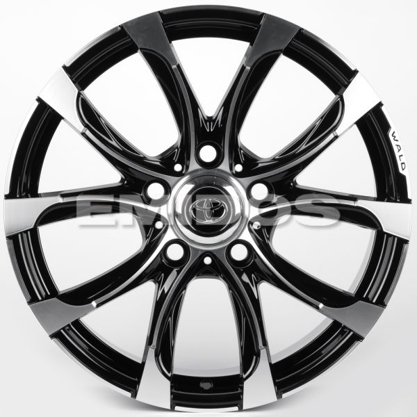 ЛИТЫЕ ДИСКИ 82033 TOYOTA IVF-3249-CT523 20 J8.5 ET50 5X150 110.1 ЧЁРНЫЙ + ПОЛИРОВАННЫЕ СПИЦЫ