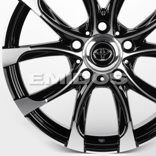 ЛИТЫЕ ДИСКИ 82033 TOYOTA IVF-3249-CT523 20 J8.5 ET50 5X150 110.1 ЧЁРНЫЙ + ПОЛИРОВАННЫЕ СПИЦЫ