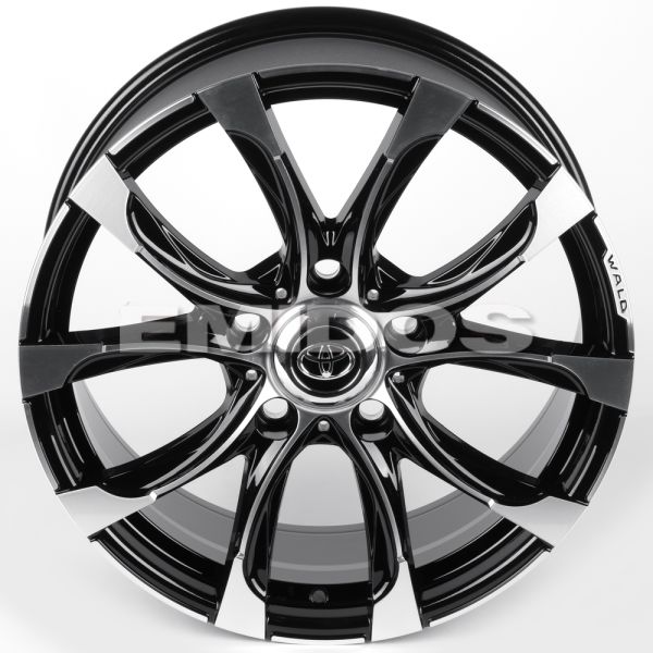 ЛИТЫЕ ДИСКИ 82033 TOYOTA IVF-3249-CT523 20 J8.5 ET50 5X150 110.1 ЧЁРНЫЙ + ПОЛИРОВАННЫЕ СПИЦЫ