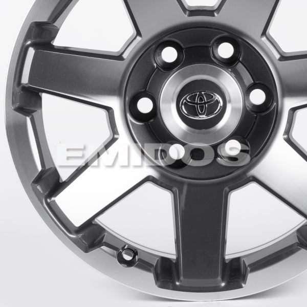 ЛИТЫЕ ДИСКИ 82039 TOYOTA IVF-3363-DS315 17 J7.5 ET15 6X139.7 106.1 ГРАФИТ ГЛЯНЦЕВЫЙ + ПОЛИРОВАННЫЕ С