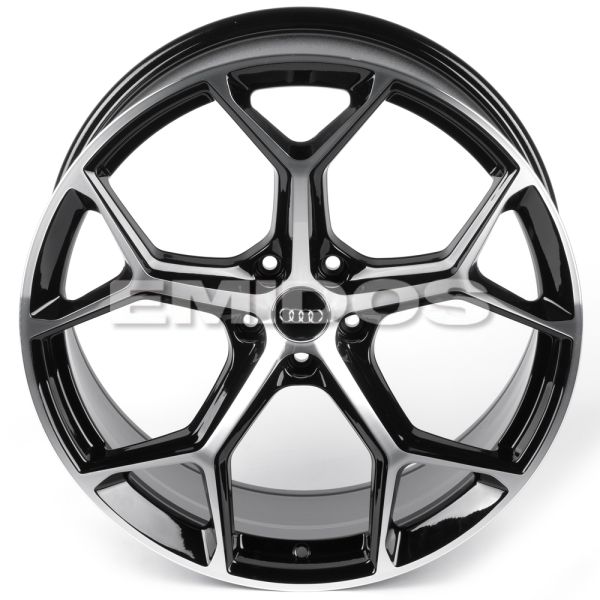 ЛИТЫЕ ДИСКИ 82092 AUDI IVF-3206 21 J9 ET25 5X112 66.45 ЧЁРНЫЙ + ПОЛИРОВАННЫЕ СПИЦЫ