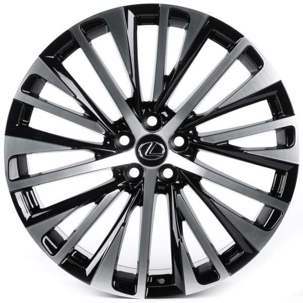 ЛИТЫЕ ДИСКИ 82097 LEXUS IVF-952 21 J9 ET30 5X114.3 60.1 ЧЁРНЫЙ + ПОЛИРОВАННЫЕ СПИЦЫ
