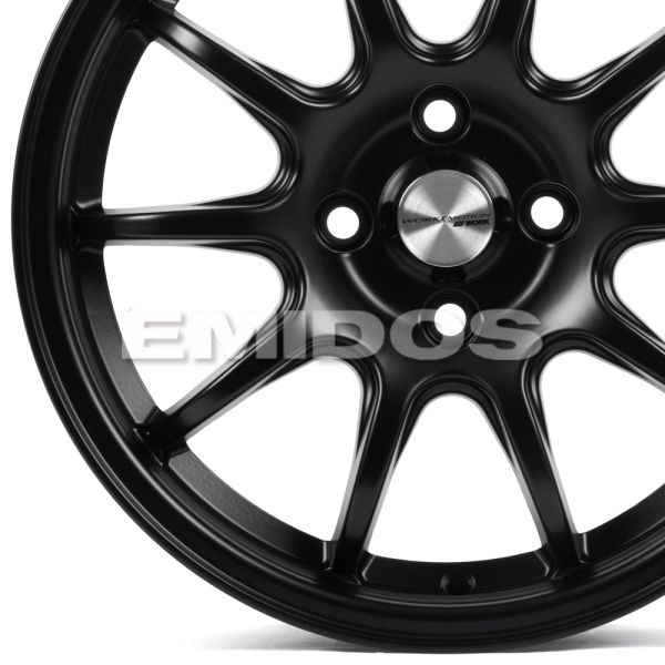 ЛИТЫЕ ДИСКИ 82162 WORK 12243-FG412 15 J6.5 ET35 4X100 73.1 ЧЁРНЫЙ МАТОВЫЙ