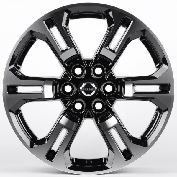 ЛИТЫЕ ДИСКИ 82181 NISSAN F7604-CT479 17 J8 ET30 6X114.3 66.1 ЧЁРНЫЙ ГЛЯНЦЕВЫЙ + ПОЛИРОВАННЫЕ СПИЦЫ