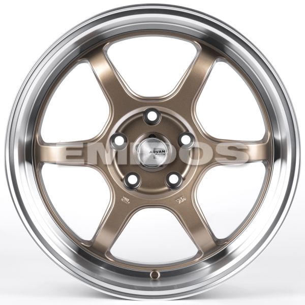 ЛИТЫЕ ДИСКИ 82247 ADVAN FC006-CT478 17 J7.5 ET38 5X114.3 73.1 БРОНЗА + ПОЛИРОВАННЫЙ ОБОД