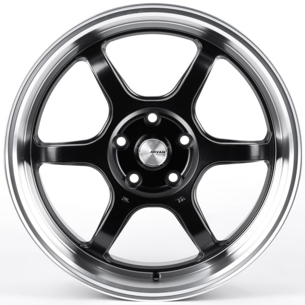 ЛИТЫЕ ДИСКИ 82252 ADVAN FC006-SF069 18 J8 ET38 5X108 73.1 ЧЁРНЫЙ МАТОВЫЙ + ПОЛИРОВАННЫЙ ОБОД