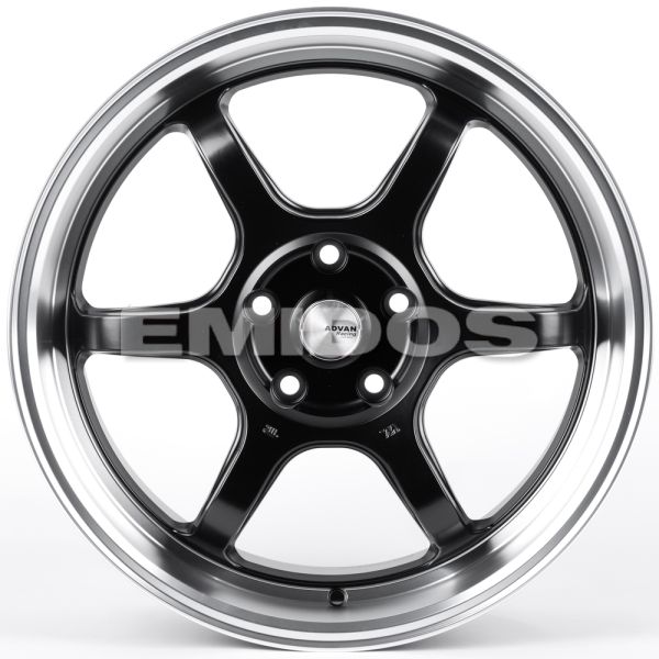 ЛИТЫЕ ДИСКИ 82252 ADVAN FC006-SF069 18 J8 ET38 5X108 73.1 ЧЁРНЫЙ МАТОВЫЙ + ПОЛИРОВАННЫЙ ОБОД