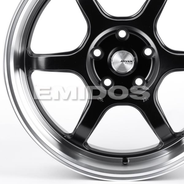 ЛИТЫЕ ДИСКИ 82252 ADVAN FC006-SF069 18 J8 ET38 5X108 73.1 ЧЁРНЫЙ МАТОВЫЙ + ПОЛИРОВАННЫЙ ОБОД