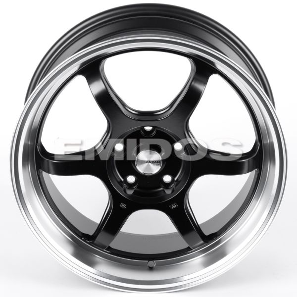 ЛИТЫЕ ДИСКИ 82249 ADVAN FC006-SF069 18 J8 ET38 5X114.3 73.1 ЧЁРНЫЙ МАТОВЫЙ + ПОЛИРОВАННЫЙ ОБОД