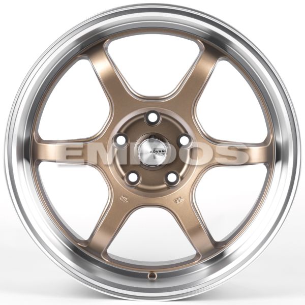 ЛИТЫЕ ДИСКИ 82250 ADVAN FC006-SF069 18 J8 ET38 5X114.3 73.1 БРОНЗА + ПОЛИРОВАННЫЙ ОБОД