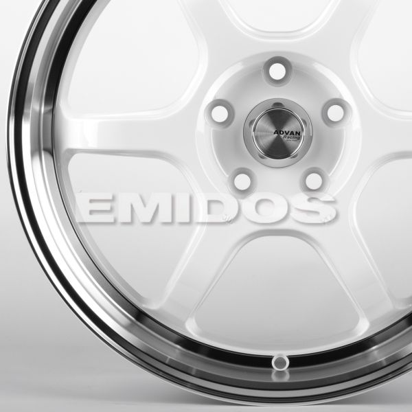 ЛИТЫЕ ДИСКИ 82251 ADVAN FC006-SF069 18 J8 ET38 5X114.3 73.1 БЕЛЫЙ + ПОЛИРОВАННЫЙ ОБОД