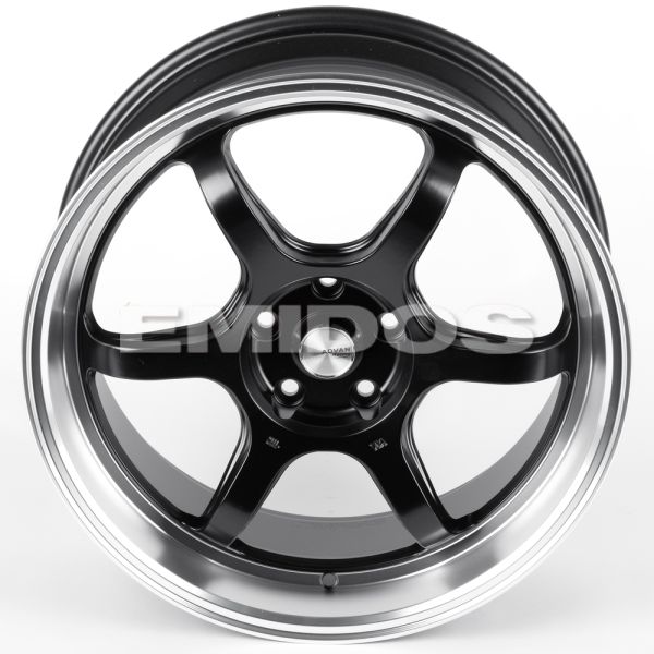 ЛИТЫЕ ДИСКИ 82253 ADVAN FC006-SM185 19 J8.5 ET35 5X114.3 73.1 ЧЁРНЫЙ МАТОВЫЙ + ПОЛИРОВАННЫЙ ОБОД