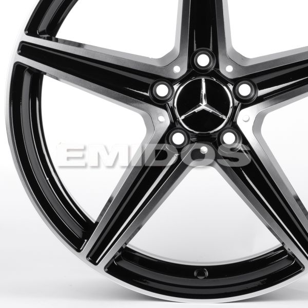 ЛИТЫЕ ДИСКИ 82330 MERCEDES-BENZ XF012-CT492 18 J8 ET38 5X112 66.45 ЧЁРНЫЙ ГЛЯНЦЕВЫЙ + ПОЛИРОВАННЫЕ С